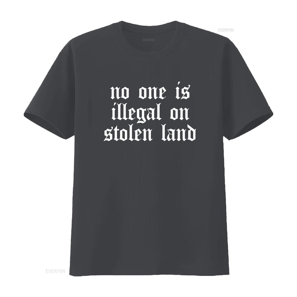 No One Is Illegal On Stolen Land Latina T Shirt BIPOC Lives Matter BLM Black Latinx Indigenous People  vintage Washed
