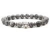Herren Steinperlen Armband Leopard Anhänger Design Modisches Charm Natürliche Steinperlen Armband Geschenk