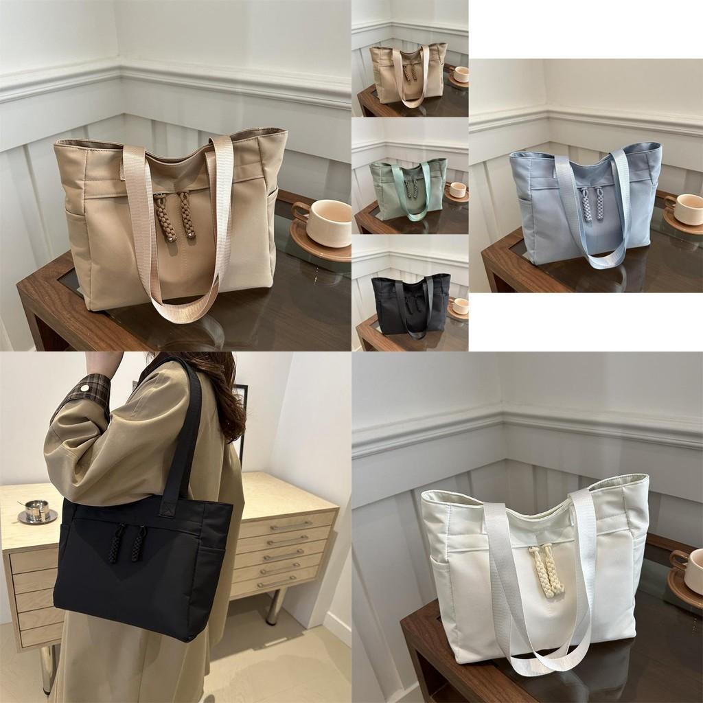 Large Stylish Nylon Handbag For Women Featuring Unique Stitching Details And Versatile Design