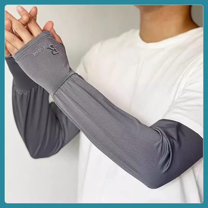 

Мужские нарукавники большого размера из ледяного шелка с защитой от УФ-лучей