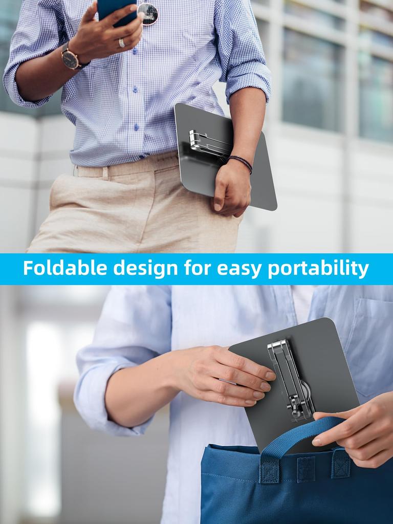 Mobile Monitor Stand VESA 100x100 75x75mm Height Adjustment Large Base Stable Compatible with 17 18 Inch Portable Monitor 17.3 18.5