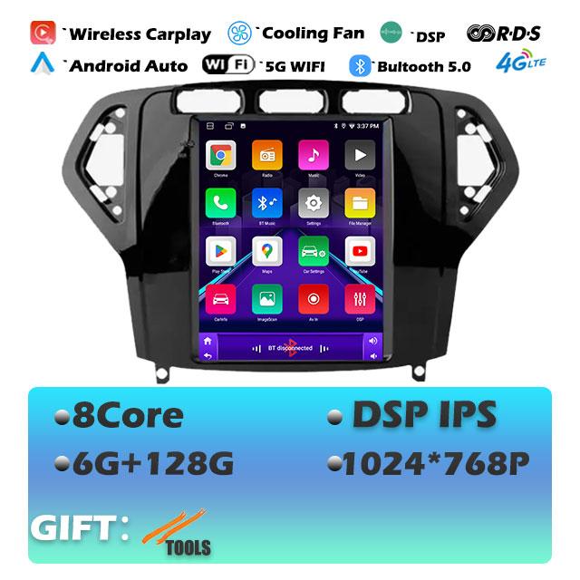 9.7“ IPS For Ford Mondeo 2007-2010 Carplay Android 14 Car Radio Multimedia Video Player Navigaion Head Unit Stereo Audio