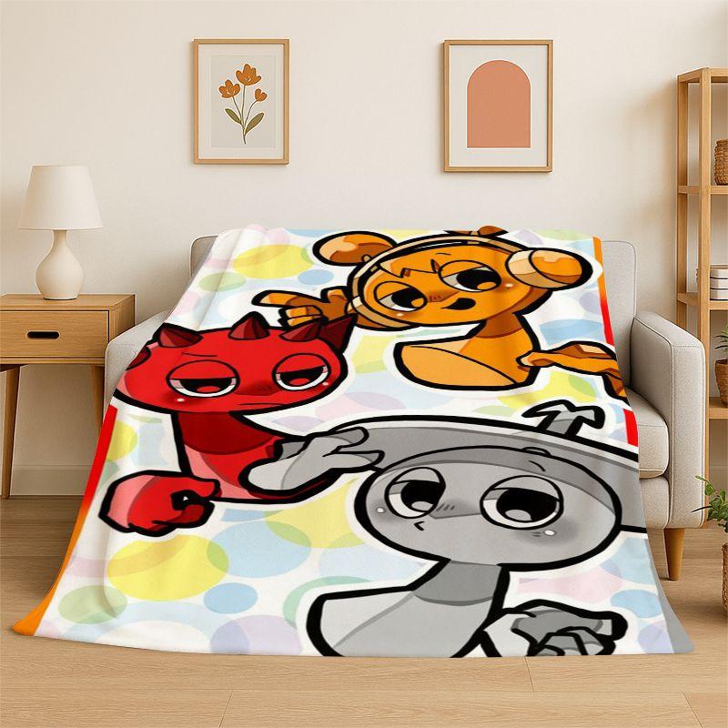 Music Sprunki Incredibox Game Soft Flannel Throw Blanket,Cozy Blanket for Bed,Couch,Sofa,Bedroom,Living Room,Travel,Picnic Kids