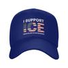 I support ICE Immigration and Customs EnforceUnisext Sun Baseball Cap Summer Street Style Trucker Hat For Unisex Hunting Baseball Caps