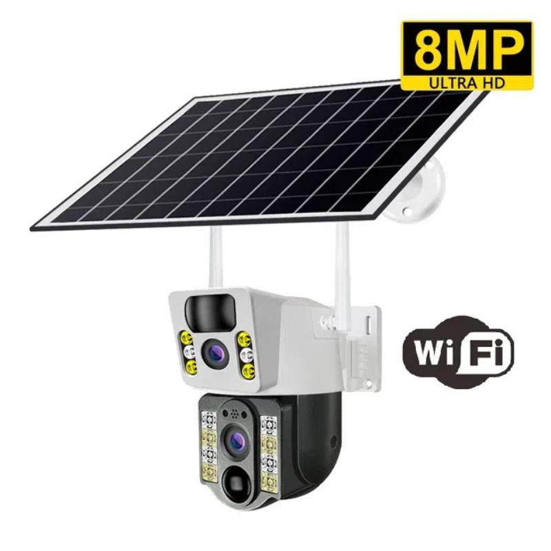 Venkovní solární kamera 4G/WIFI vodotěsný monitor, inteligentní vzdálený domácí monitor nočního vidění s vysokým rozlišením