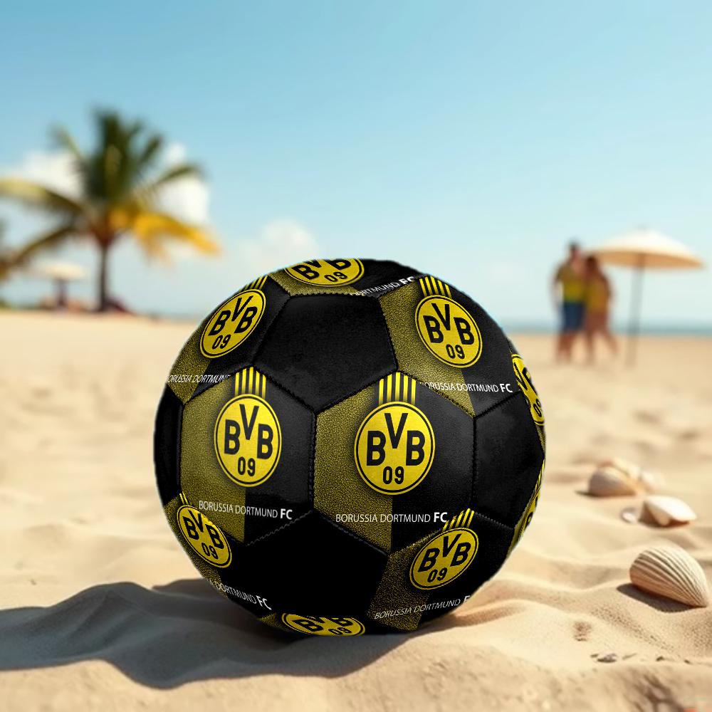 SIZE 5 Borussia Dortmund Soccer Ball Colorful All Ages Machine Stitched PVC Competition Ready Durable High-Bounce