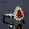 Lindon Classic Copper Alloy Zircon Ring Ladies Jewelry Wedding Promise Party Gift
