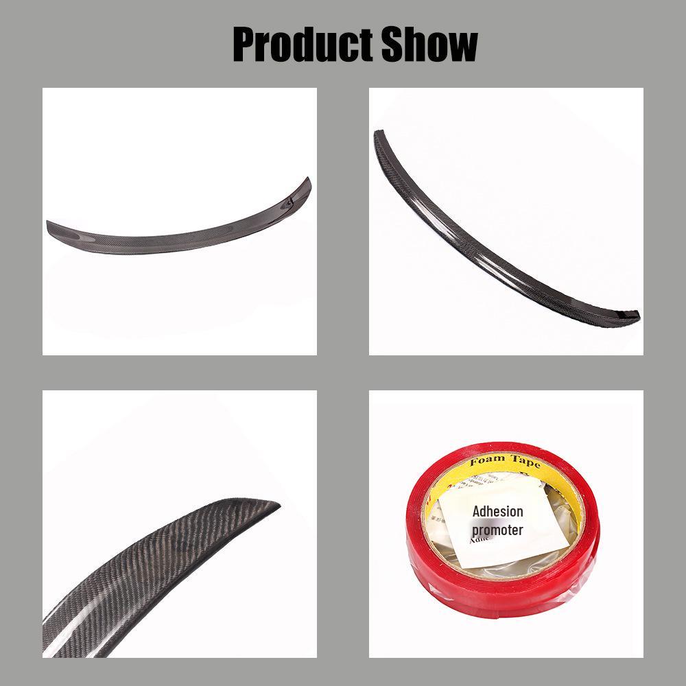 Carbon Fiber Rear Spoiler for Model 3 P: Cross-Border Compatible Wind Deflector