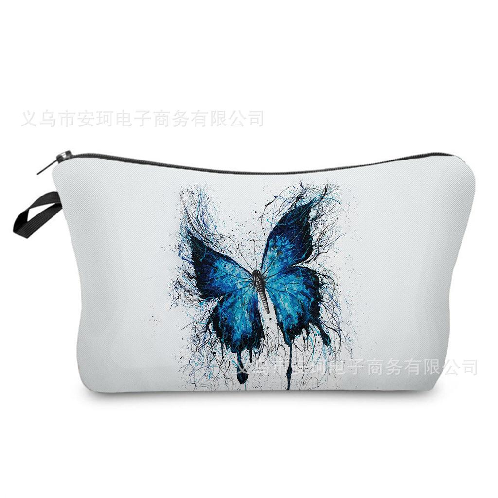 Women Flower Print Cosmetic Bag Toiletries Organize Travel Storage Case 6662