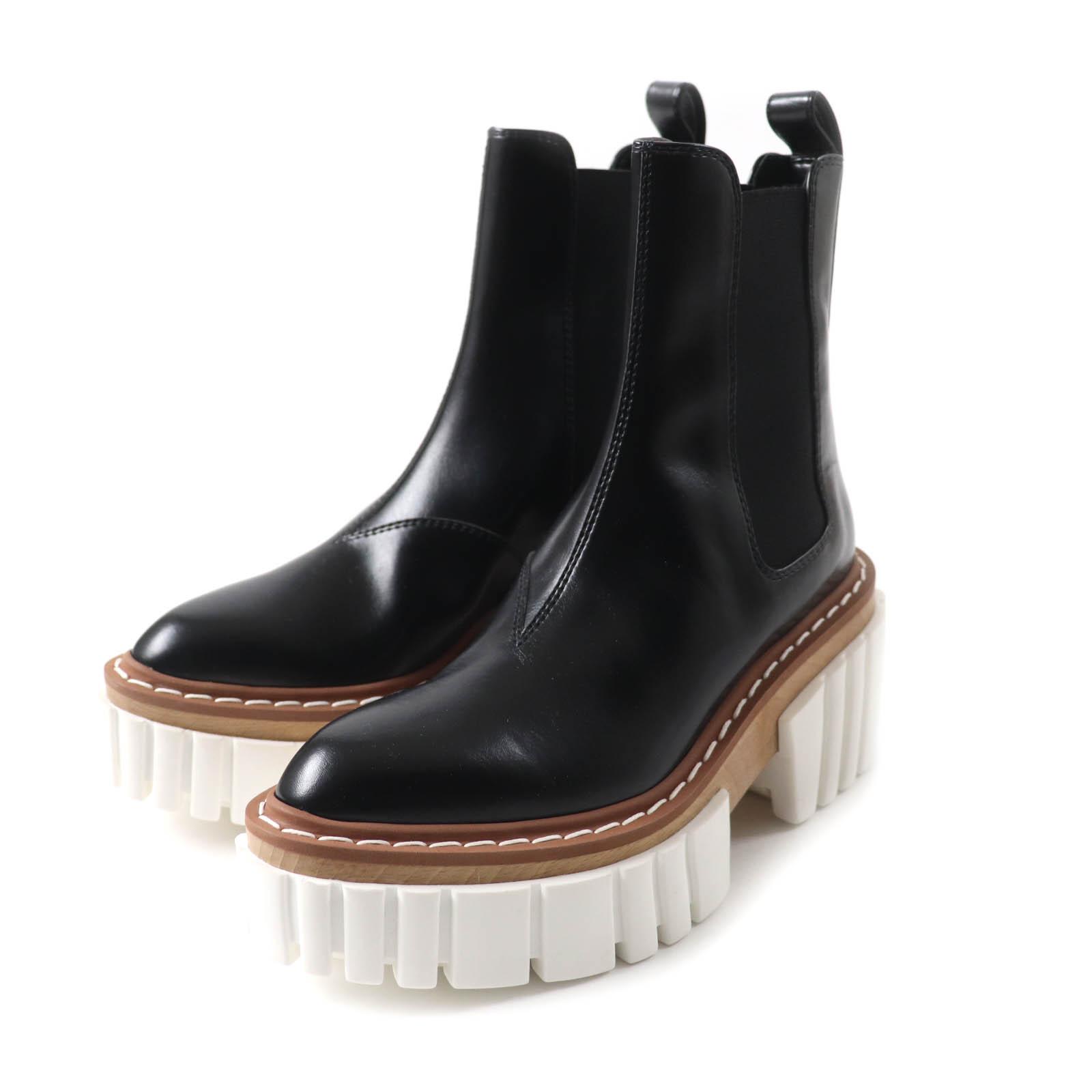 

Идеальные короткие ботинки Stella McCartney Emily с боковыми эластичными вставками, кожаные ботинки-челси, размер 35, б/у