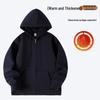 2025 Fleece-Lined Hoodie Jacket: Autumn/Winter Casual Sportswear