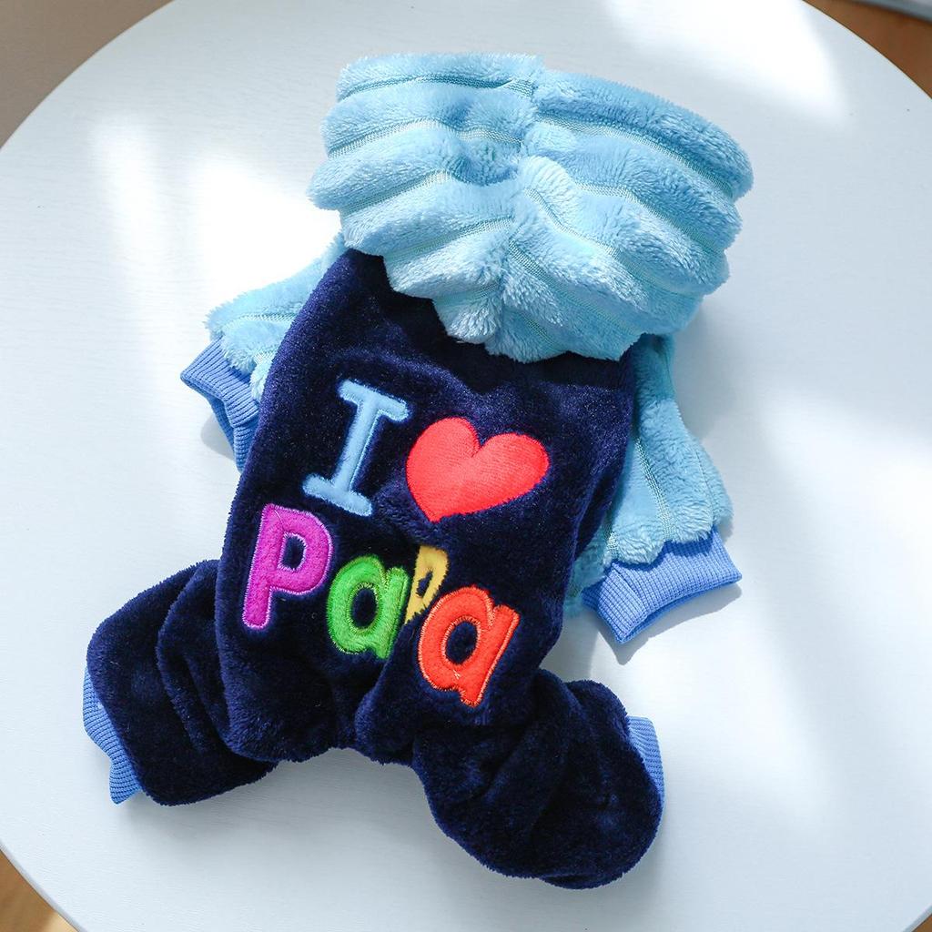 PETCIRCLE Flannel Four-Legged Dog Apparel - Cute & Cozy Autumn/Winter Outfit