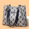 Leisure Tote Bag, European and American Fashion Retro Printed Handbag, Large Capacity Classic Versatile Shoulder Bag