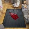 Custom Name,Arizona Cardinals Home Sofa Decoration for Living Room & Bedroom, Non‑Slip Play Flannel Floor Mat for Game Room