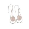 Rose Quartz Gemstone 925 Sterling Silver Handmade Jewelry Customized Earrings 1.90" For Women EE-57-20
