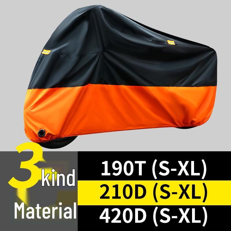 

420D Silver-Coated Motorcycle Rain & Dust Cover - Extended & Thickened with Sun Protection. 190T-M (200x95x110)