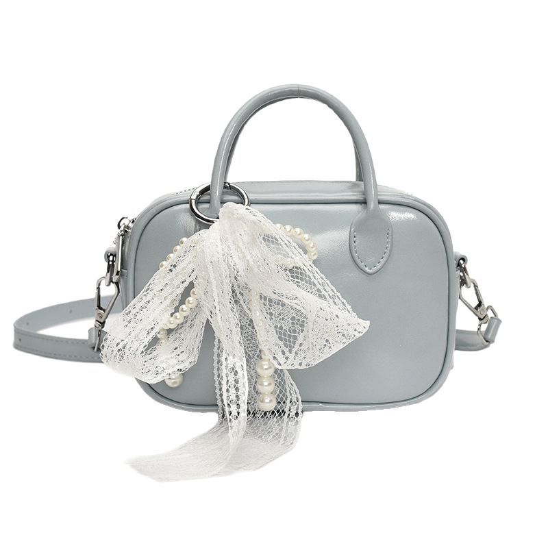 Korean Ins Cute Girl Dopamine Hand Carry Small Square Bag 2025 Summer New High-end Fashion Shoulder Bag