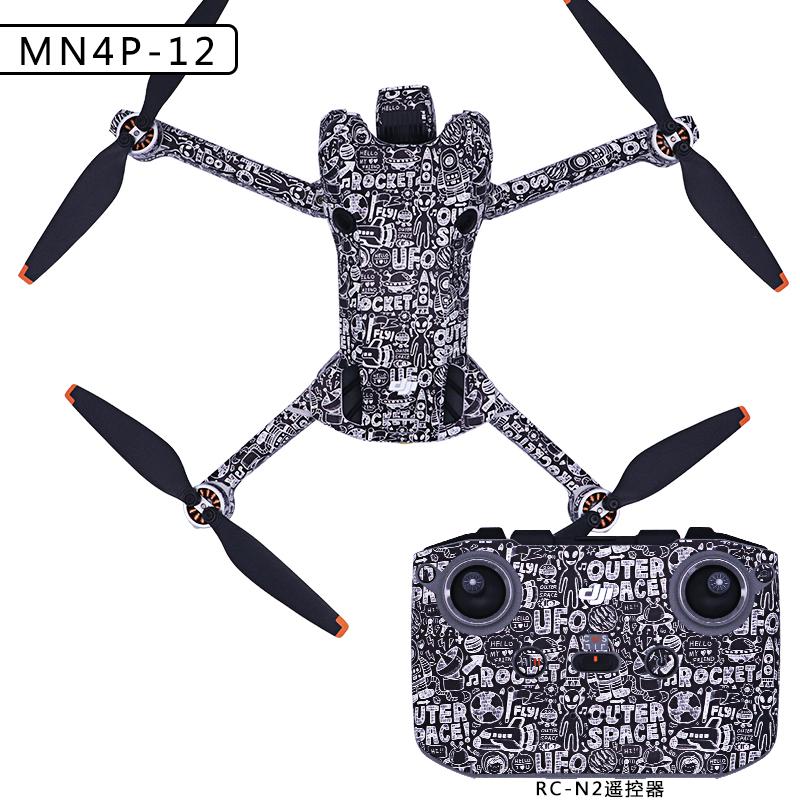 PVC Stickers For Mini 4 Pro Protective Film Waterproof Remote Decals Full Cover Skin For DJI Mini 4 Pro Drone Accessories