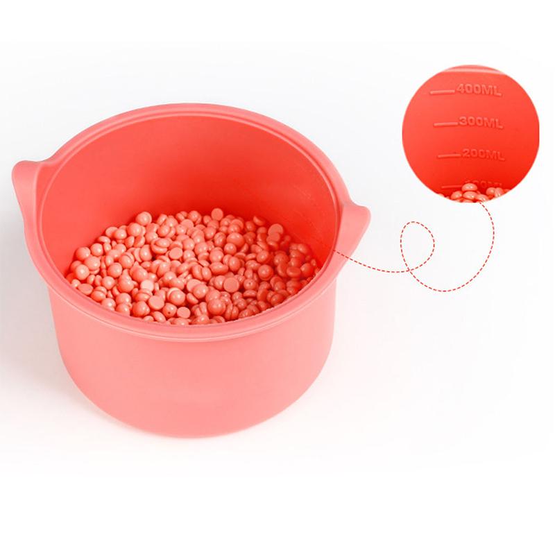 400ml Wax Warmer Heat-Resisting Replacement Silicone Bowls Hair Removal Wax Non-Stick Pan Easy To Clean Hair Removal Beauty Tool