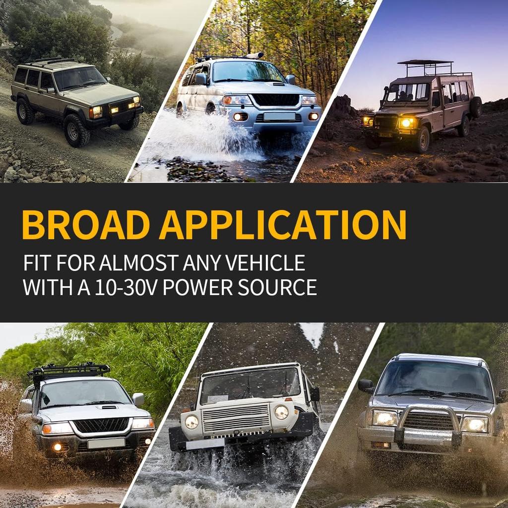 FXC (2PCS 3-LED Strobe Light Purple Waterproof Emergency Beacon Flash Lights,Purishion Caution Bar 12 Different Flashing Car SUV Pickup Truck Van…