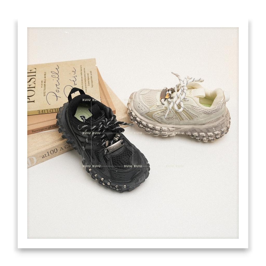 XSHX "Paris tire shoes" retro children's dad sports shoes spring and autumn double net boys and girls [Wenzhou shoes]