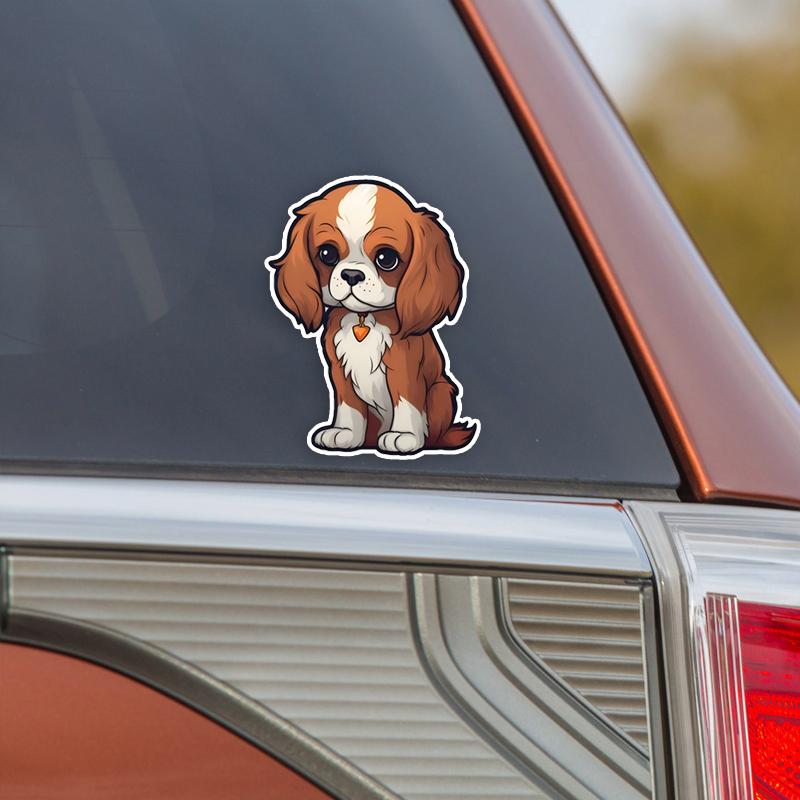 JT117#11.5x15cm Cute Cavalier King Collar Vinyl Car Sticker Decal Cute Puppy Dog Animal Decorative Car Stickers