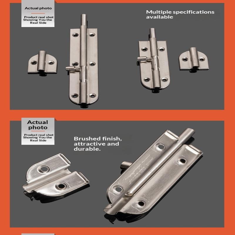 Stainless Steel Heavy Duty Door Security Lock Buckle Thickened Anti-Pry Window Latch for Childproofing Home Bedroom Window Door