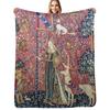 The Lady and the Unicorn Touch Throw Blanket Soft Comfort Blanket for Reading Watching TV
