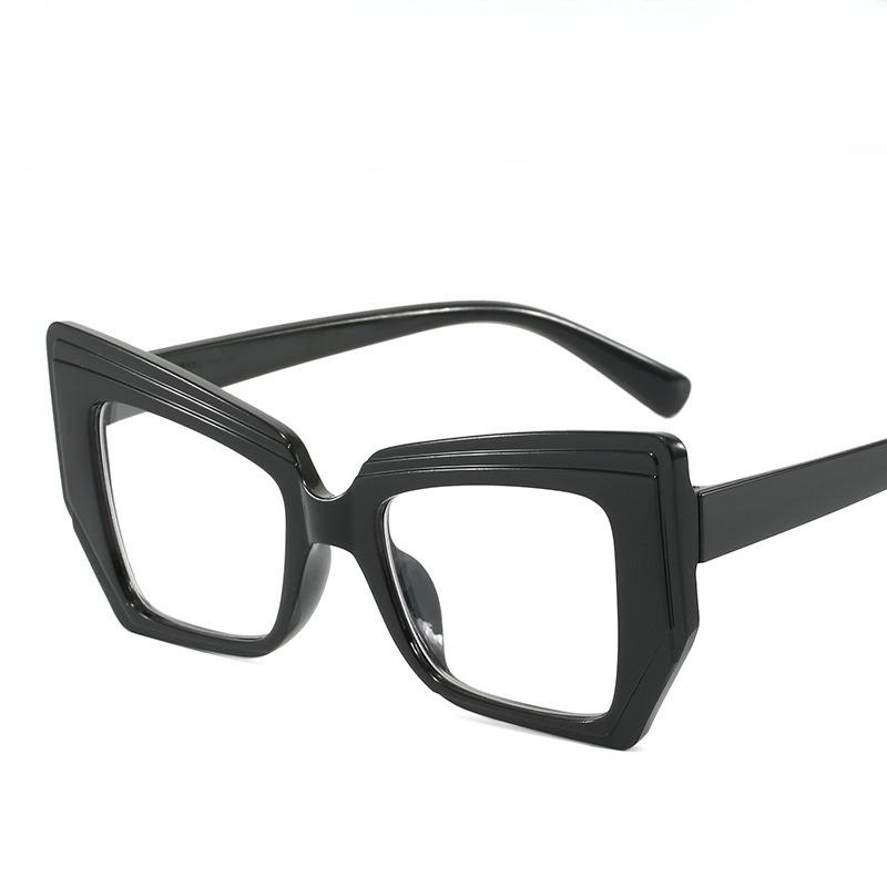 French-style Cat-eye Non-prescription Glasses, Large Frame, Women's Blue Light Blocking Glasses