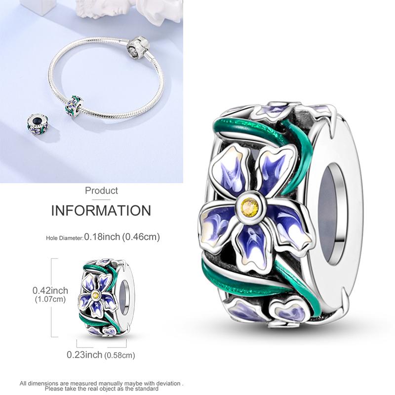 Neuer 925er Silber Kaktus Kleeblatt Anhänger Frühlingsgrüne Serie Perlenanhänger Für Original Perlenarmband DIY Schmuck