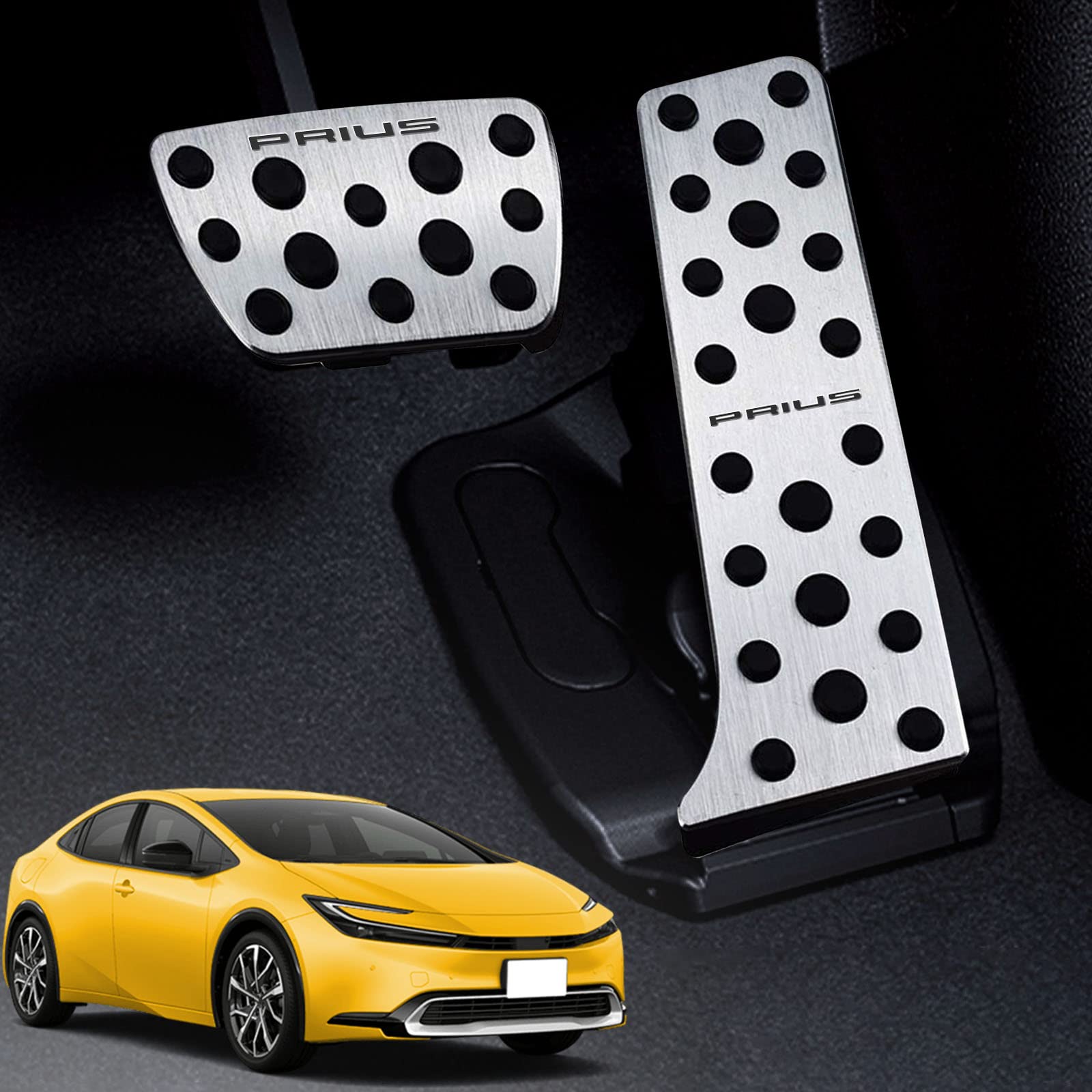 

HUDIY Накладка на педаль тормоза из алюминиевого сплава для нового Prius 60 2023 Интерьер Легкая защита от царапин и пятен Безопасная Не требует инструментов Инструкция на японском языке в комплекте