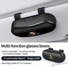 Car Sun Visor Glasses Box Portable Sunglasses Eyeglass Case For Porsche Cayenne Panamera Macan 911 718 918 Cayman Taycan Sticker