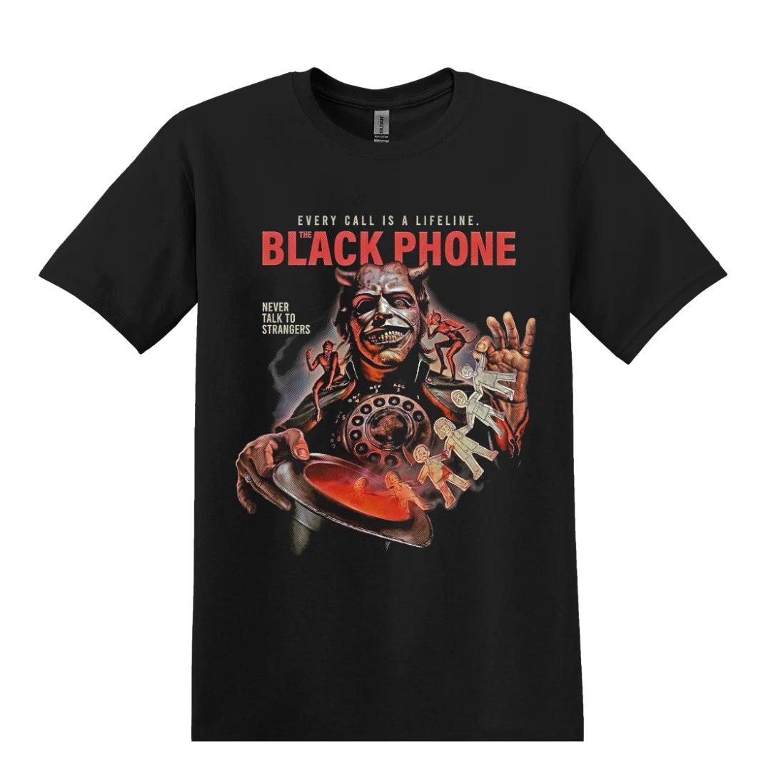 The Black Phone Never Talk To Strangers Horror Movie T-shirt Black S-3XL XS