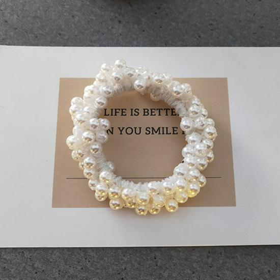 Korean Faux Pearl Elastic Hair Tie & Headband - Mori Girl Style Accessory