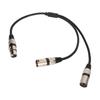 XLR Splitter Kabel 3 Pin Weibliche zu Dual Männlichen Geräuschlos Niedrigen Verlust XLR Y Splitter Mikrofon Kabel für