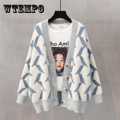 All-match Autumn and Winter Sweater Women Jacket Korean Loose Sweater Cardigan Top Women Sweater Cardigan