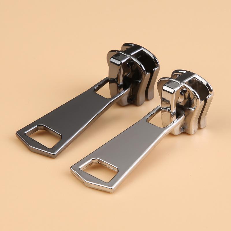 Electroplated Zipper Head Accessories Clothes Jacket Zipper Lock Head Universal Down Jacket Resin Zipper Metal Slider Replacement