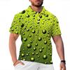 Men Polo Shirt Short Sleeve 3d Print Tops Fashion Polyester Breathable Comfortable Polos Shirts