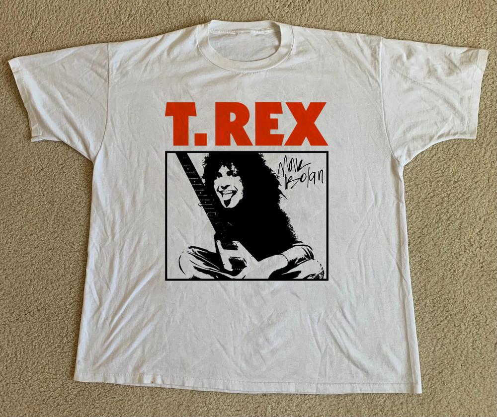 

Футболка с коротким рукавом T Rex Marc Bolan, хлопковая, белая, все размеры AH1837, унисекс M