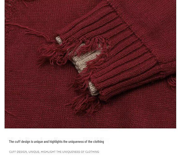 Pánský trendy svetr slim fit s kulatým výstřihem - Podzim/Zima 2024