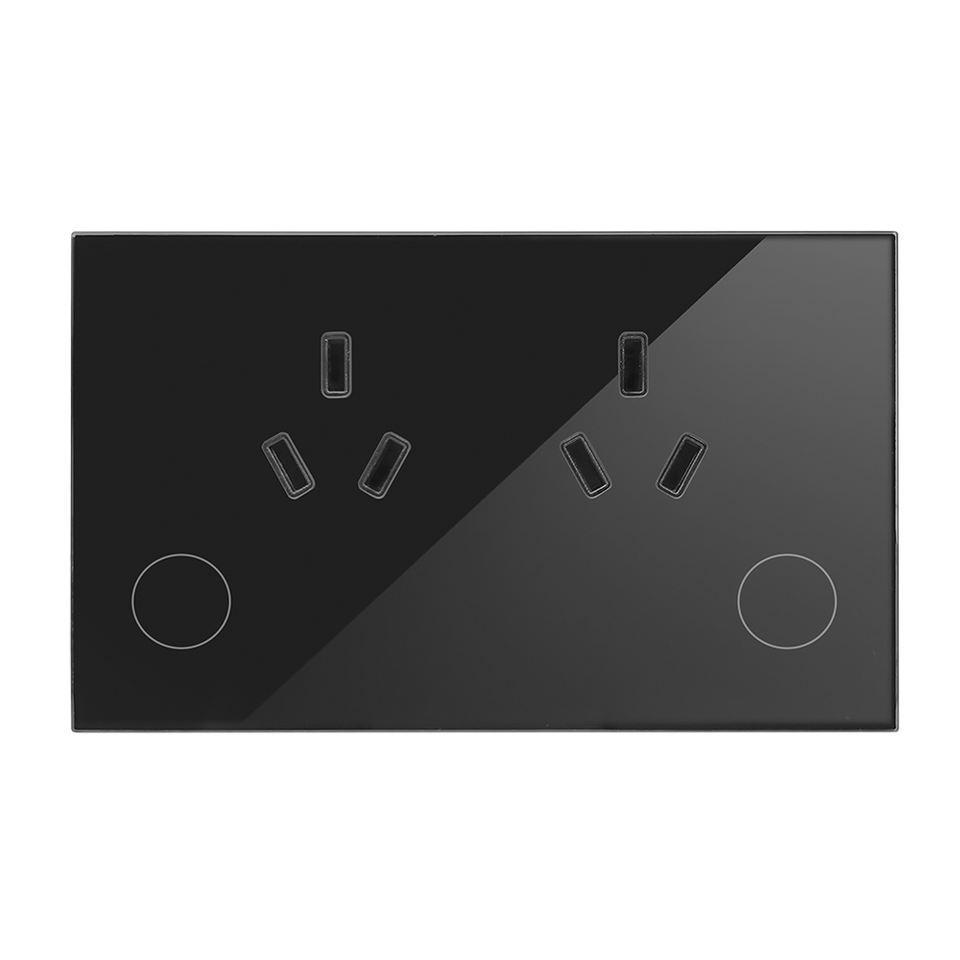 Graffiti Zigbee Smart Socket with Electricity Meter, Tempered Glass, Alexa Voice Control, Australian Standard