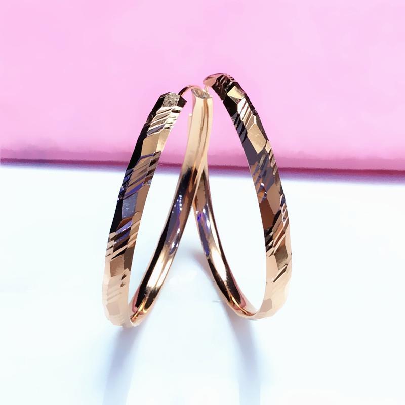 Изысканные Серьги-Цветы для Автомобиля с Покрытием из Розового Золота, Блестящие, Русское Фиолетовое Золото, Простой Стиль, Серьги из Цветного Золота 585