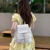 Top Handle Students Cute Schoolbag Daypack Y2k Shoulder Bag Casual Drawstring PU Backpack  Travel