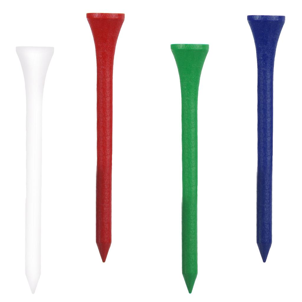 300pcs/lot Colorful Wood golf professional tees 69mm Length