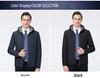 Men's Plus Size Double-sided Stand Collar Jacket - Business Casual Spring/Autumn Wear for Middle-aged Dads
