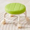 360 Degree Rotating Rotating Rolling Stool PU Leather Rolling Pulley Chair Low Seat  Pedicure