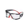 3M Secure Fit Safety Clear Lens with JIS Compliant Glasses, Gasket, Red, SF401SGAF-RED-F,