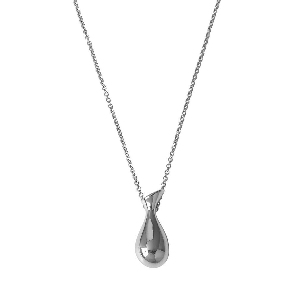 Sterling Silver Water Purifier Bottle Pendant Necklace - Elegant Long Style Sweater Accessory