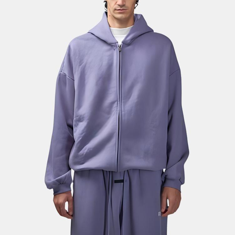 Fear of God Essentials HOMECOMING Heavy Fleece Full Zip Hoodie 'Lavender' Men's 192BT246247F