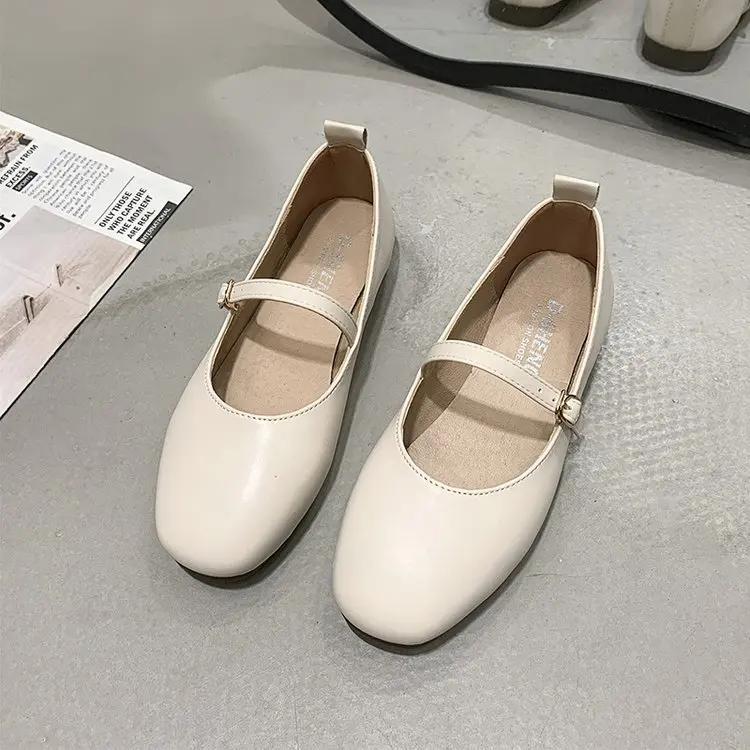 

Модные женские новые ретро балетки Удобные туфли Мэри Джейн с пряжкой Повседневные туфли-лодочки на мягкой подошве Модная элегантная женская обувь Zapatos Mujer 40